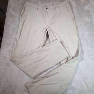 Lululemon ABC Classic Fit Trouser VersaTwill Mens 35x32 Beige Office Pants